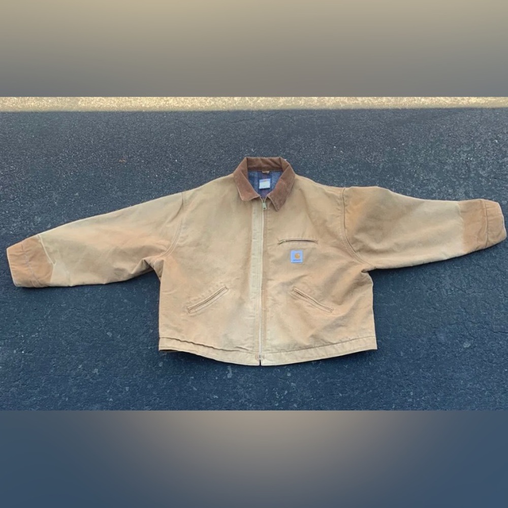 Vintage Carhartt Detroit Jacket Brown JO1 BRN blanket lined Size 58 REG